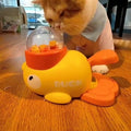 Comedero Puzzle Pato para Gatos — Dispensador de Premios Interactivo